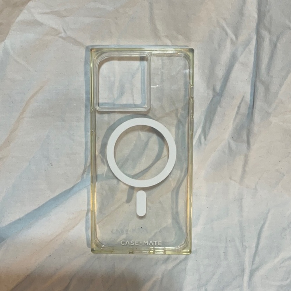 Case-Mate Clear Phone Case with White Accents iPhone 14 Pro Max